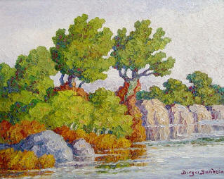 Birger Sandzen - Early Fall, Smoky Hill River, Kansas, 1951